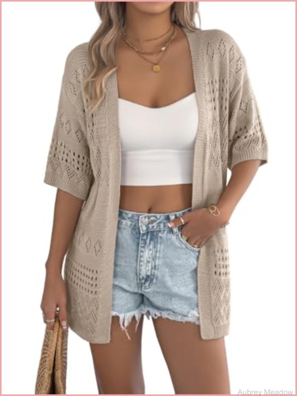 Lightweight Crochet Cardigan Women Summer Cover Up
